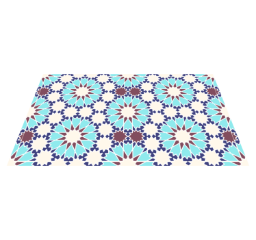 Piso de vinil mosaico marroquino azul - TenStickers