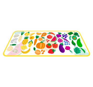 Tapete de vinil de cozinha de dieta saudável - TenStickers