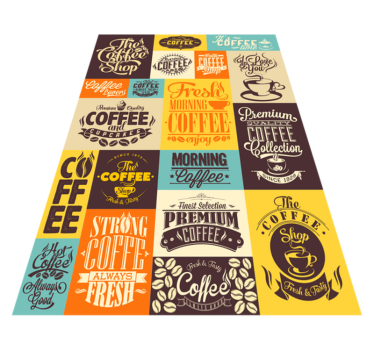 Tapete vinílico frases e textos coleção tipografia café - TenStickers