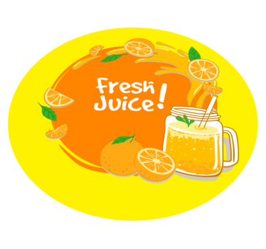 Tapete vinílico frases e textos respingo de suco fresco - TenStickers