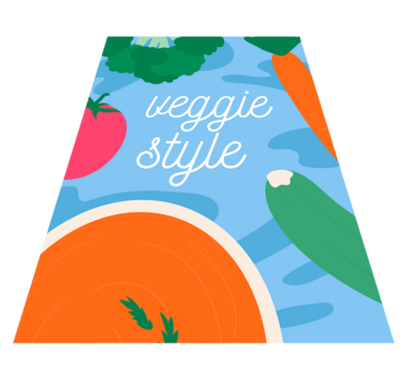 Tapete vinílico frases e textos decoração estilo vegetariano - TenStickers