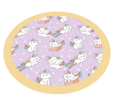 Tapete de vinil bebê gato unicórnio - TenStickers