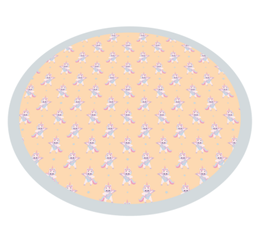 Tapete vinílico para bebés rodela de coelho - TenStickers