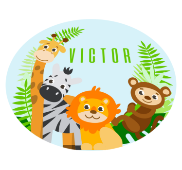 Animais personalizáveis tapete de vinil personalizado - TenStickers