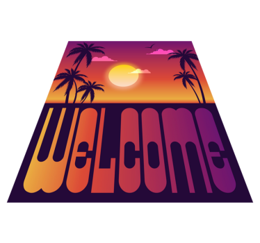Tapete vinílico frases e textos pôr do sol tropical - TenStickers