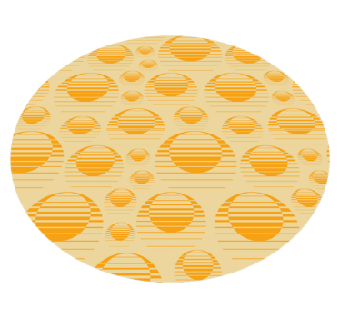 Tapete vinílico para sala de jantar padrão circular - TenStickers