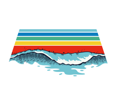 Tapete retro ondas retro - TenStickers