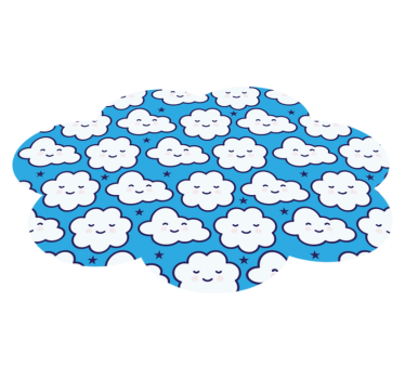 Tapete vinílico para bebés paisagem de sonho nublada - TenStickers
