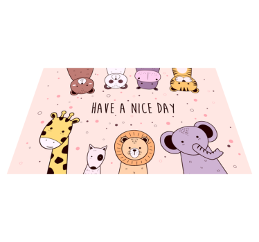 Tapete de vinil personalizado cartoon animal infantil - TenStickers