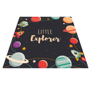 Tapete de vinil infantil para exploradores do espaço sideral pers - TenStickers