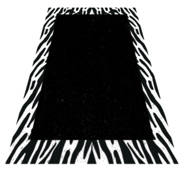 Tapete vinílico estampa de animal zebra monocromática - TenStickers