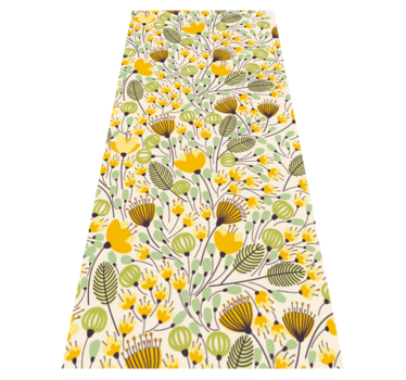 Tapete de vinil de flores de renda floral amarelo - TenStickers