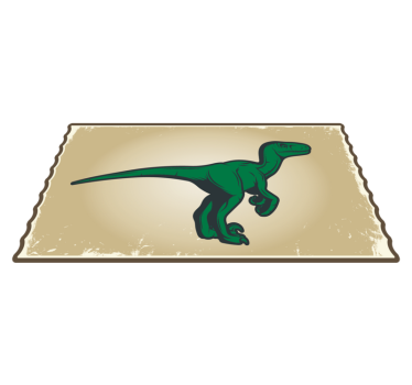 Cartoon raptor mascote dinossauro tapete animal - TenStickers
