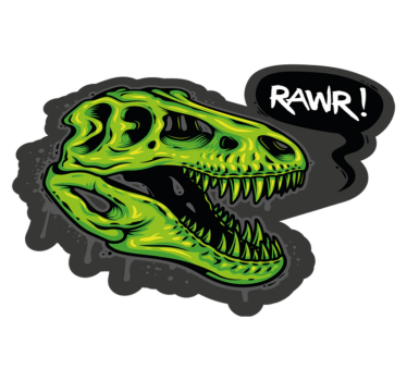 Tapete vinílico de animais gráfico de dinossauro - TenStickers