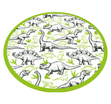 Duas cores doodle dinossauro estampa tapete animal - TenStickers