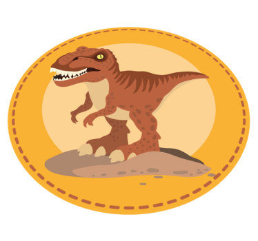 Tapete de animal de dinossauro laranja - TenStickers