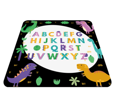 Dinossauros com tapete de alfabeto - TenStickers