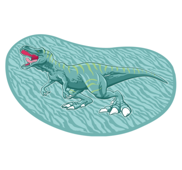Listra tiranossauro rex dinossauro animal tapete - TenStickers