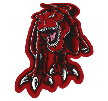 Tapete de animal com cara de t-rex assustador - TenStickers