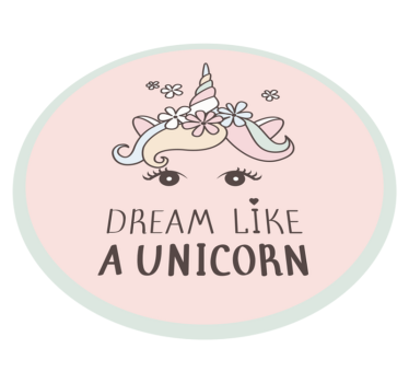 Tapete vinílico para bebés expressão onírica de unicórnio - TenStickers