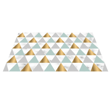 Corredores de tapete de geometria de triângulo de mármore para co - TenStickers