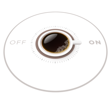 Tapete vinílico frases e textos alternância de cafeína - TenStickers