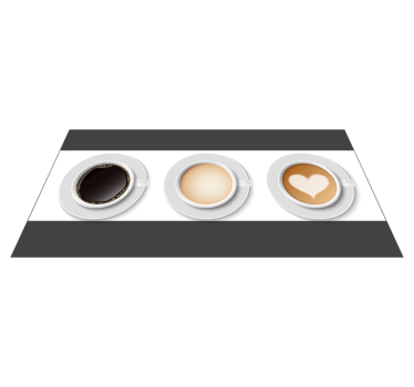 Vista aérea vários tapetes contemporâneos de café - TenStickers