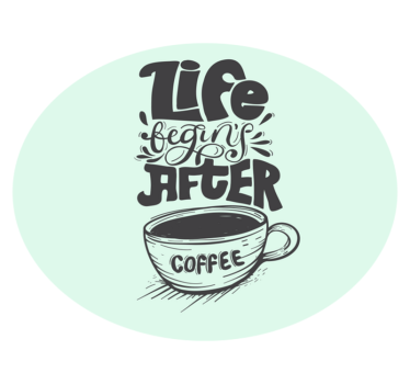 Tapete vinílico frases e textos motivo de citação de café - TenStickers