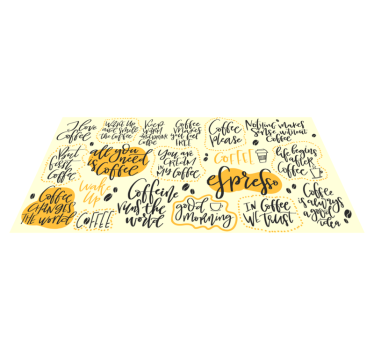 Tapete vinílico frases e textos café amor expresso - TenStickers
