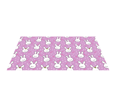 Tapete vinílico para bebés padrões de coelho - TenStickers