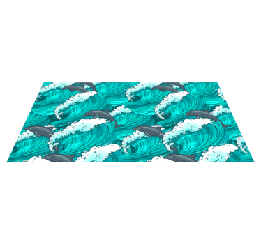 Golfinho no oceano animal tapete de vinil - TenStickers