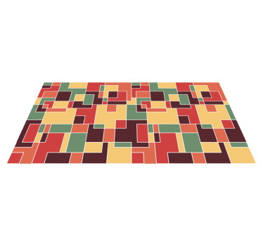 Retângulos geométricos tapete de telha - TenStickers