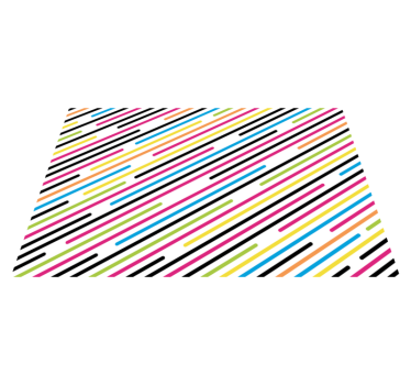 Tapetes contemporâneos de riscas coloridas - TenStickers