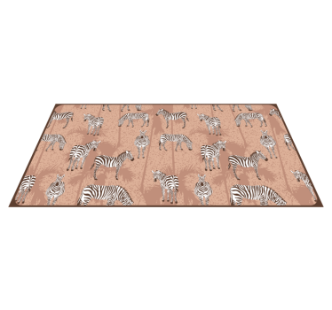 Tapete vinílico estampa de animal padrão de rebanho de zebra - TenStickers