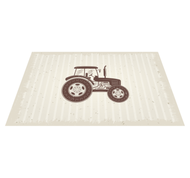 Tapete de vinil retrô de trator agrícola vintage - TenStickers