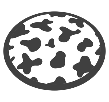 Tapete vinílico estampa de animal motivo circular de couro - TenStickers