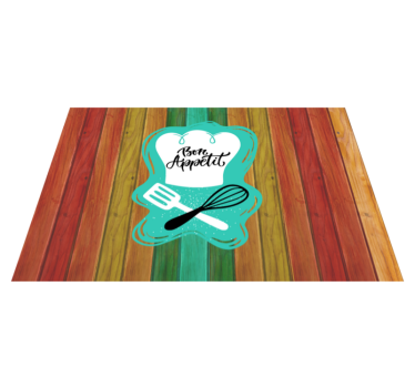 Tapete vinílico frases e textos emblema de bom apetite - TenStickers