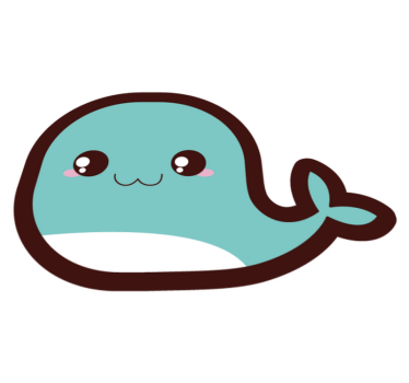 Tapete vinílico para bebés ilustração de baleia fofa - TenStickers