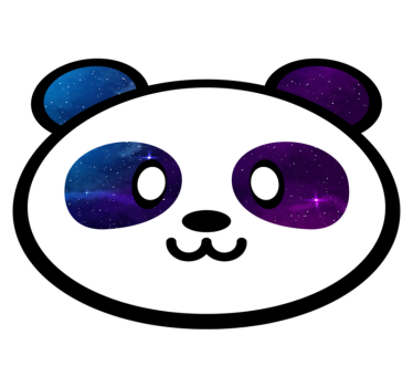 Tapete animal anime galáxia panda - TenStickers