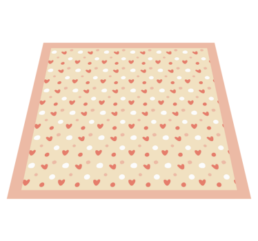 Tapete vinílico para bebés decoração de padrão de coração - TenStickers