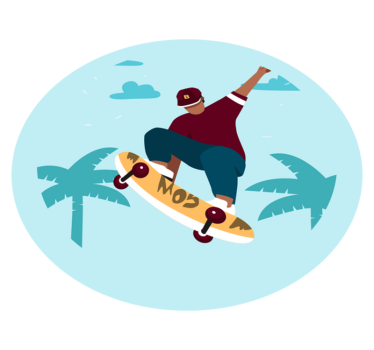 Tapetes de skate virados para adolescentes para quartos - TenStickers