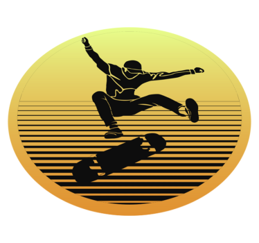 Silhueta de skate tapetes adolescentes para quartos - TenStickers