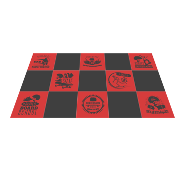 Tapete vermelho e preto de vinil para adolescentes de skate para - TenStickers