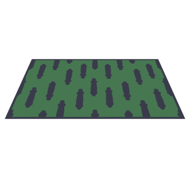 Tapetes de vinil para skate verde e preto para quartos de dormir - TenStickers