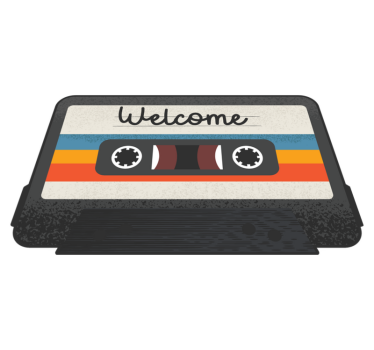 Bem-vindo mix tape tapetes sob medida - TenStickers