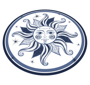 Tapete vinílico juvenil padrão de sol celestial - TenStickers