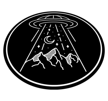Ufo desenhando tapetes adolescentes para quartos - TenStickers