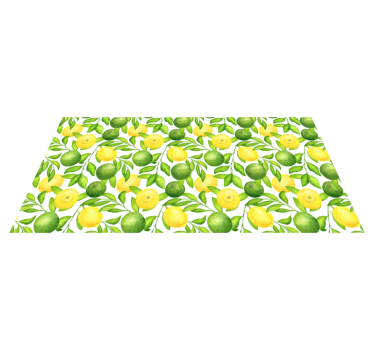 Tapete de flores de limões e limas - TenStickers