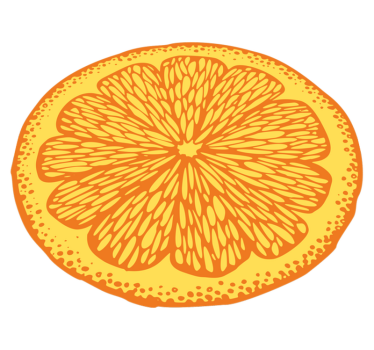 Mão laranja desenhar círculo de cozinha piso - TenStickers