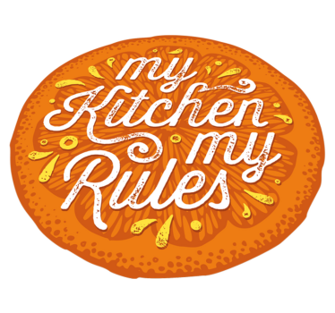 Tapete vinílico frases e textos minhas regras de cozinha - TenStickers